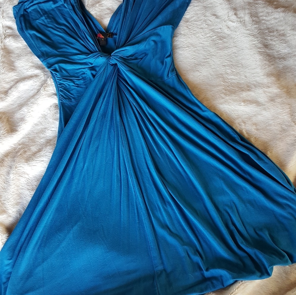 Forever 21 Blue v-neck dress